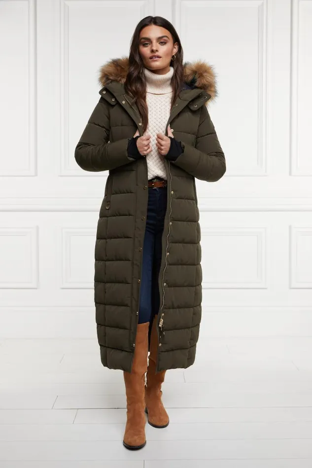 Women Stoneleigh Longline Coat Khaki Holland Cooper Coats