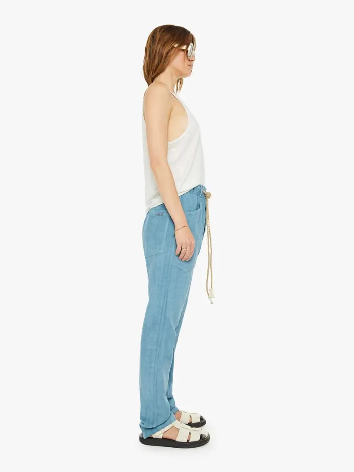 Women Straight Mother Denim P38 Pant Green bright