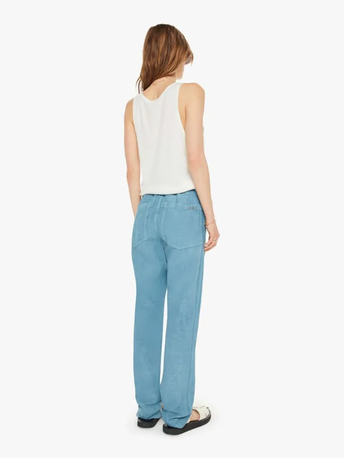 Women Straight Mother Denim P38 Pant Green bright
