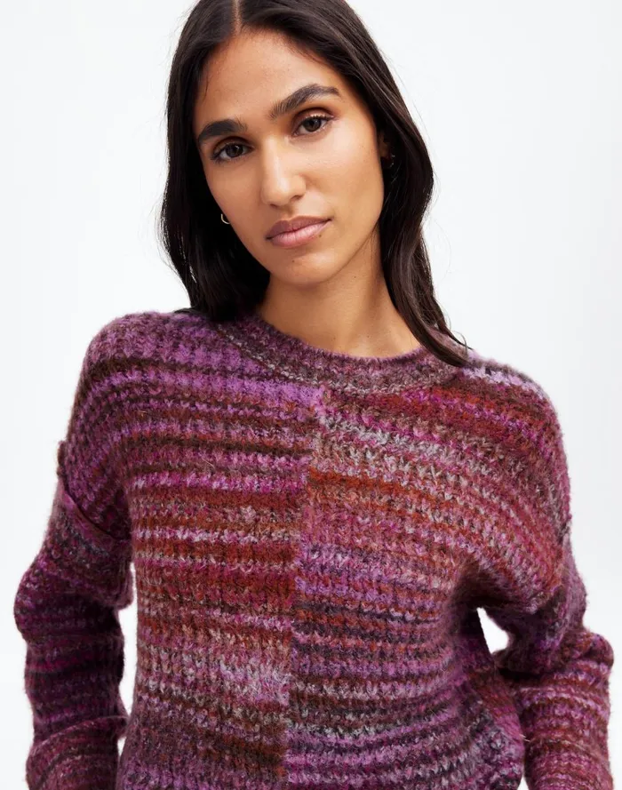 Women Sweaters Madewell SpaceDyed Crewneck Sweater Spacedye Verbena