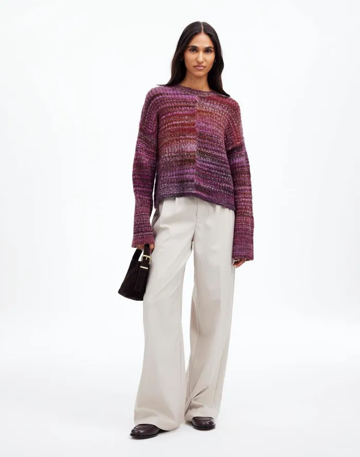 Women Sweaters Madewell SpaceDyed Crewneck Sweater Spacedye Verbena