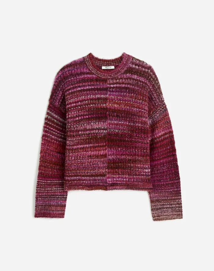 Women Sweaters Madewell SpaceDyed Crewneck Sweater Spacedye Verbena