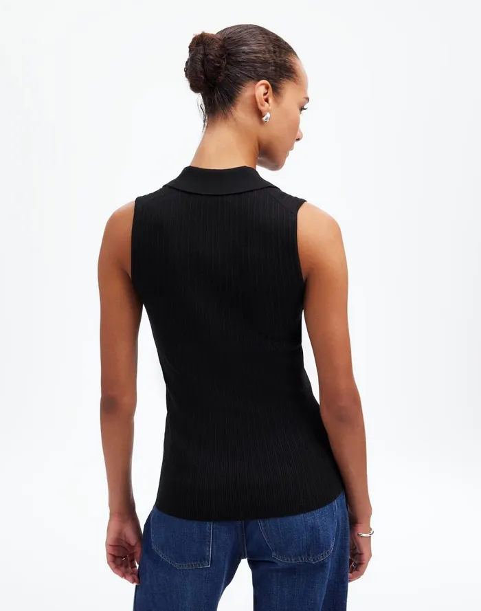 Women Sweaters Madewell The Signature Knit ButtonFront Vest Abyss