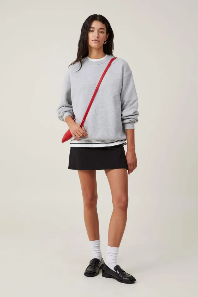 Women Sweats and Hoodies Cotton On Classic Crew Sweatshirt Grey Marle