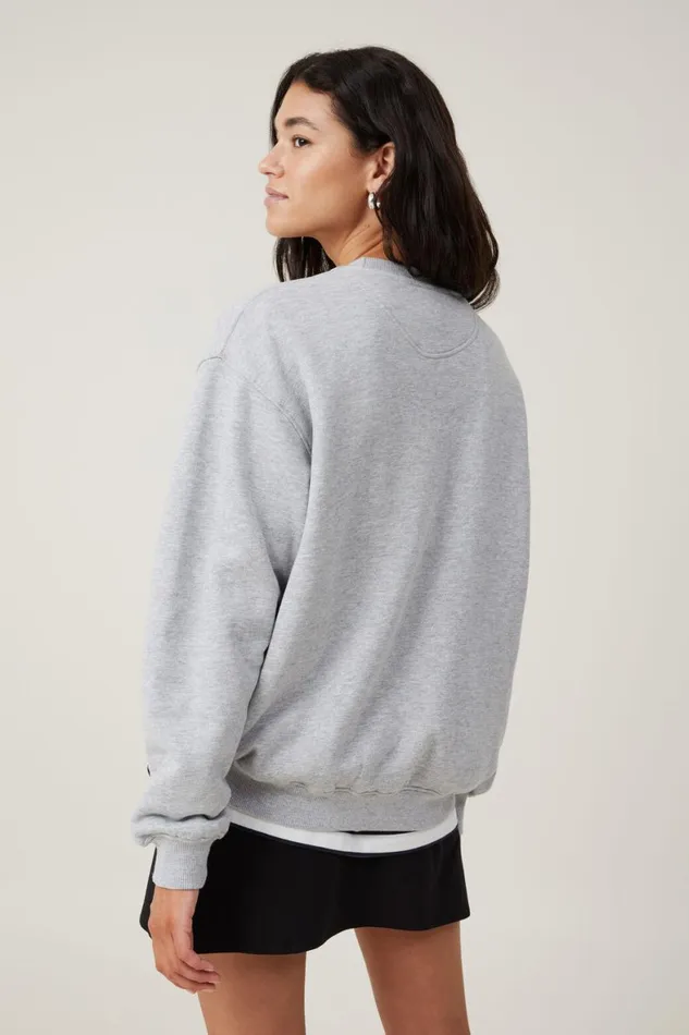 Women Sweats and Hoodies Cotton On Classic Crew Sweatshirt Grey Marle