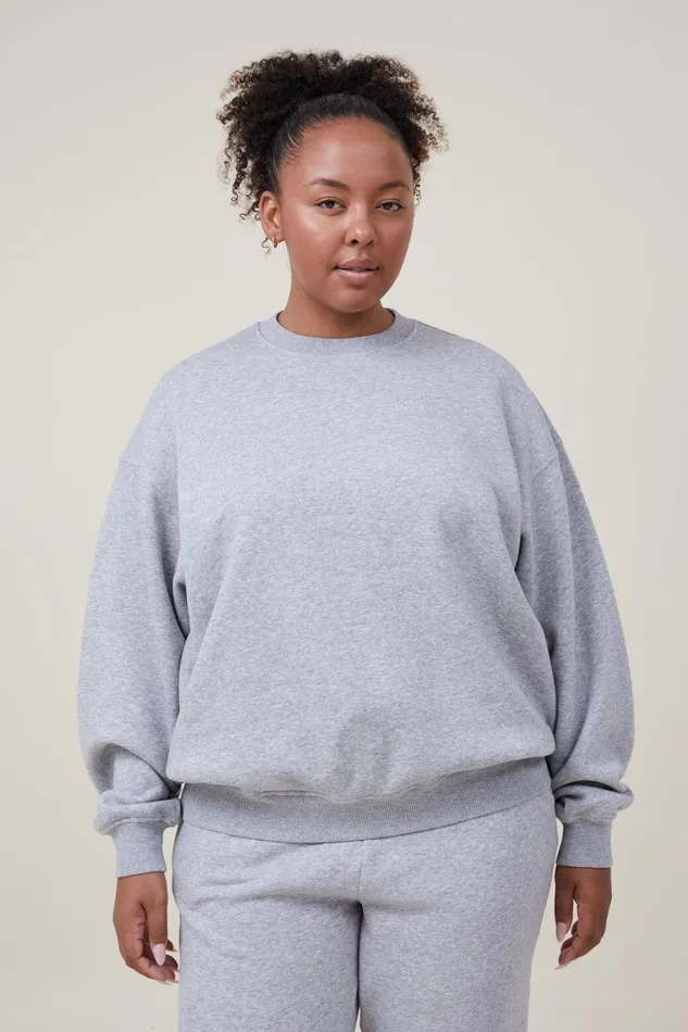 Women Sweats and Hoodies Cotton On Classic Crew Sweatshirt Grey Marle
