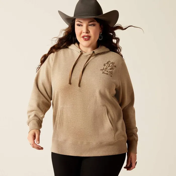 Women Sweatshirts and Hoodies Ariat Bronco Stitch Hoodie Dark Oatmeal Heather Women Sweatshirts and Hoodies Ariat Bronco Stitch Hoodie Dark Oatmeal Heather