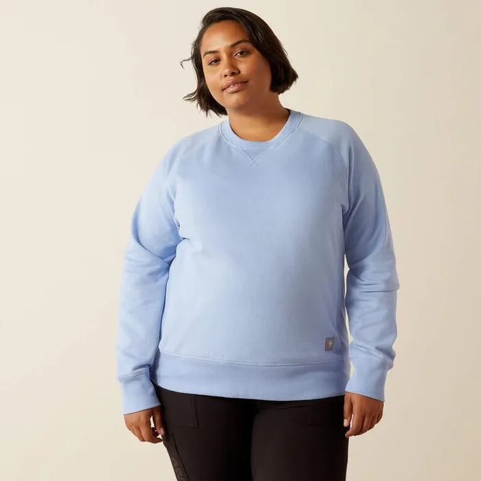 Women Sweatshirts and Hoodies Ariat Rebar Workman Washed Fleece Sweatshirt Lavender Lustre