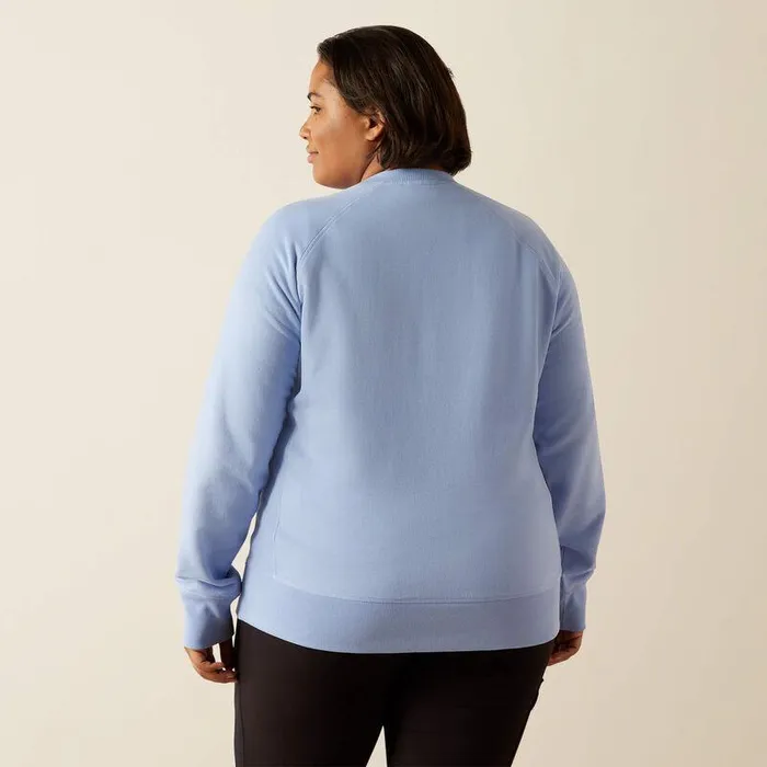 Women Sweatshirts and Hoodies Ariat Rebar Workman Washed Fleece Sweatshirt Lavender Lustre