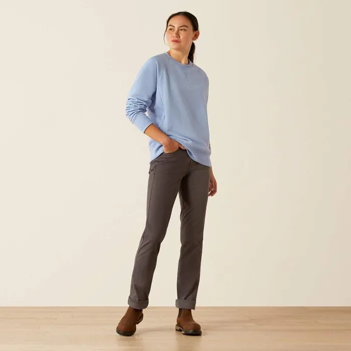 Women Sweatshirts and Hoodies Ariat Rebar Workman Washed Fleece Sweatshirt Lavender Lustre