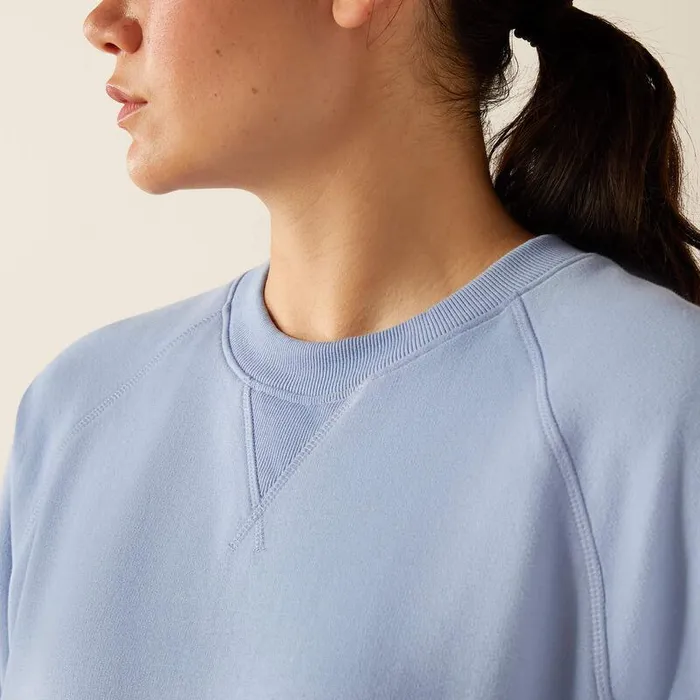 Women Sweatshirts and Hoodies Ariat Rebar Workman Washed Fleece Sweatshirt Lavender Lustre