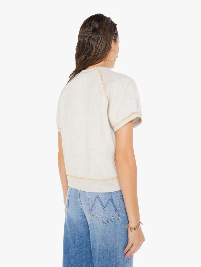 Women Sweatshirts Mother Denim The Short Sleeve Concert Tuck Beige light