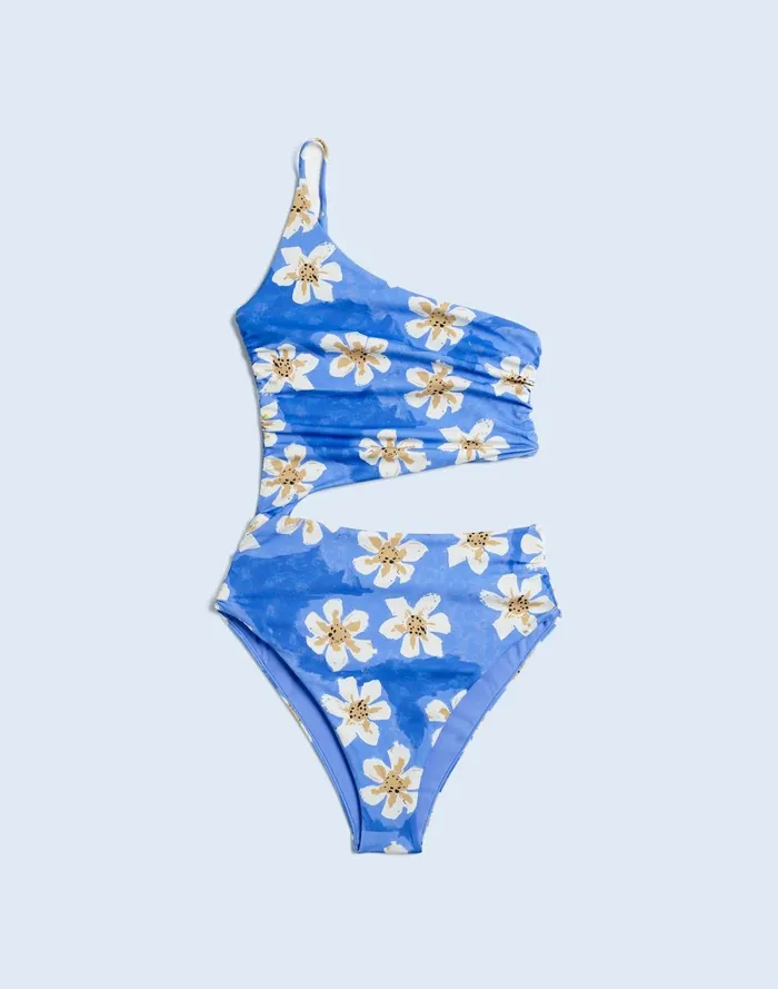 Women Swim Madewell Zulu and Zephyr Hawaii Ruched OnePiece Swimsuit Hawaii