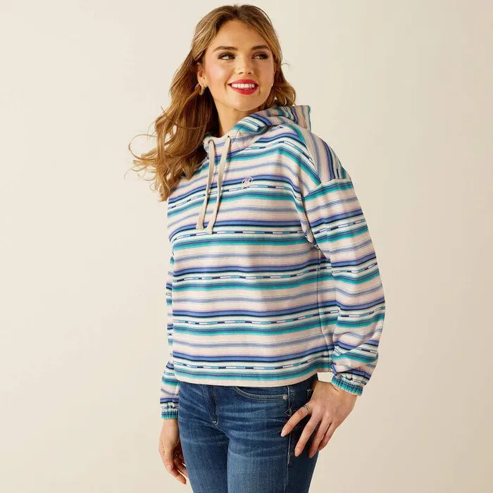 Women TShirts and Tops Ariat Essential Hoodie Stream Serape Print