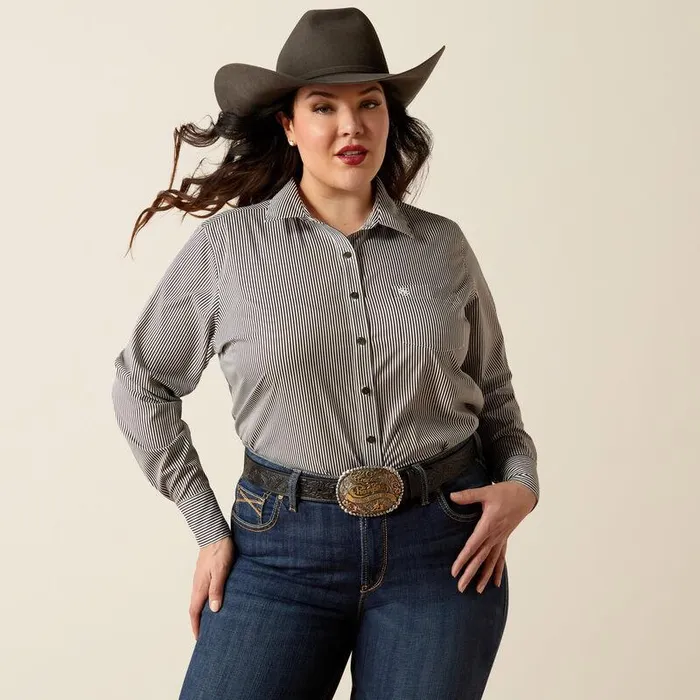 Women TShirts and Tops Ariat Kirby Pro Shirt Relicwhite Stripe