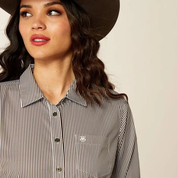 Women TShirts and Tops Ariat Kirby Pro Shirt Relicwhite Stripe