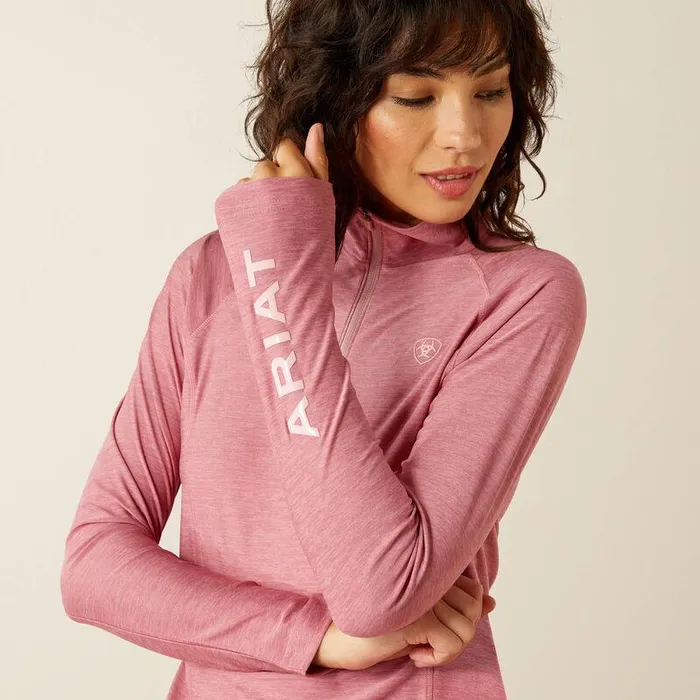 Women TShirts and Tops Ariat Laguna 14 Zip Rose Wine Women TShirts and Tops Ariat Laguna 14 Zip Rose Wine