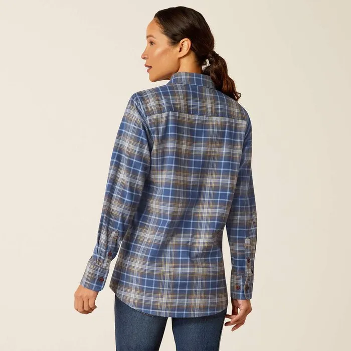 Women TShirts and Tops Ariat Rebar Flannel DuraStretch Work Shirt True Navy