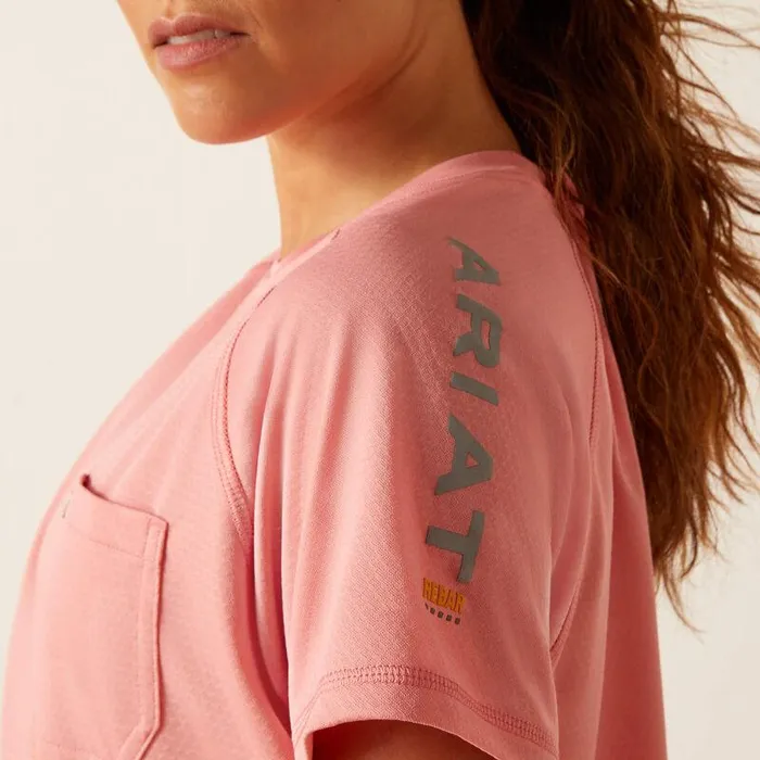 Women TShirts and Tops Ariat Rebar Heat Fighter TShirt Mauveglowsharkskin Women TShirts and Tops Ariat Rebar Heat Fighter TShirt Mauveglowsharkskin