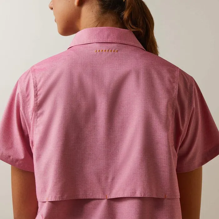 Women TShirts and Tops Ariat Rebar Made Tough VentTEK DuraStretch Work Shirt Cherry Jubilee