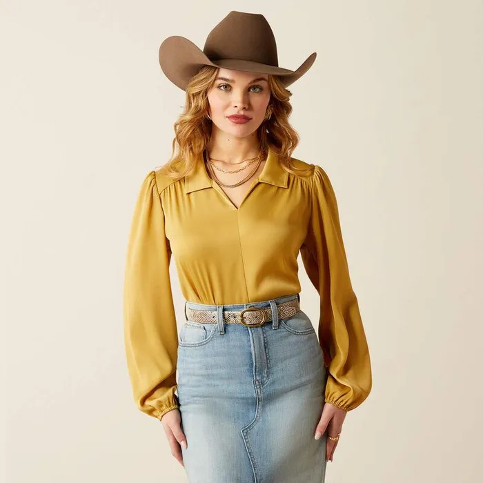 Women TShirts and Tops Ariat Shimmer Top Antelope