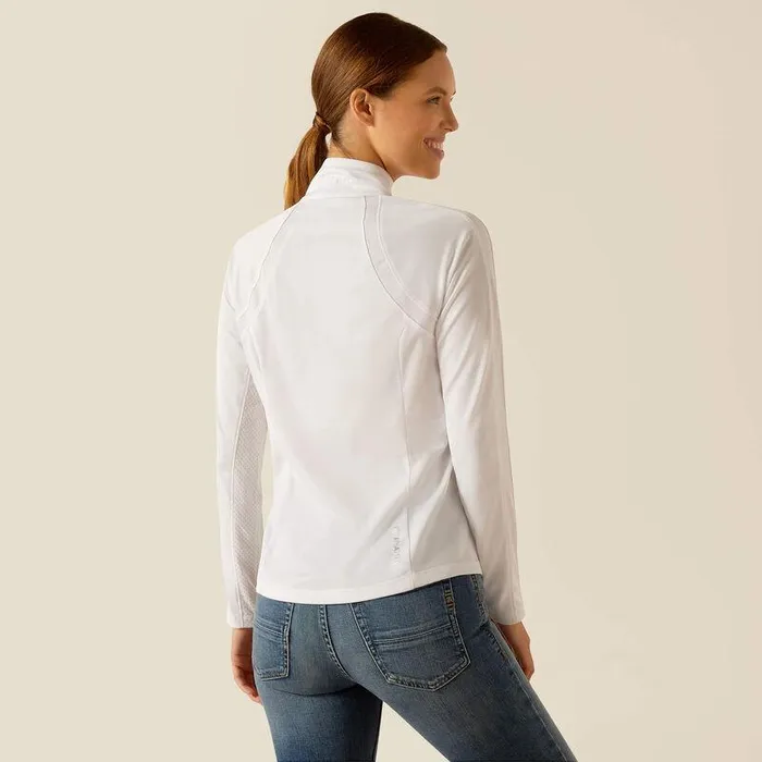 Women TShirts and Tops Ariat Sunstopper 30 14 Zip Baselayer White