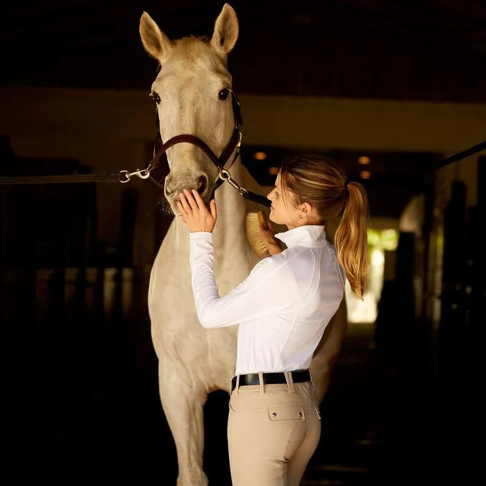 Women TShirts and Tops Ariat Sunstopper 30 14 Zip Baselayer White