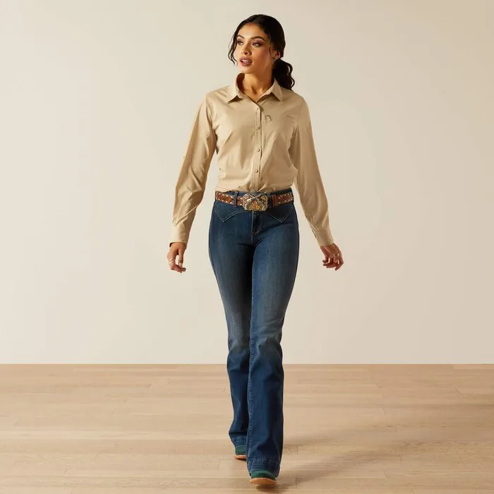 Women TShirts and Tops Ariat VentTEK Stretch Shirt White Pepper Women TShirts and Tops Ariat VentTEK Stretch Shirt White Pepper