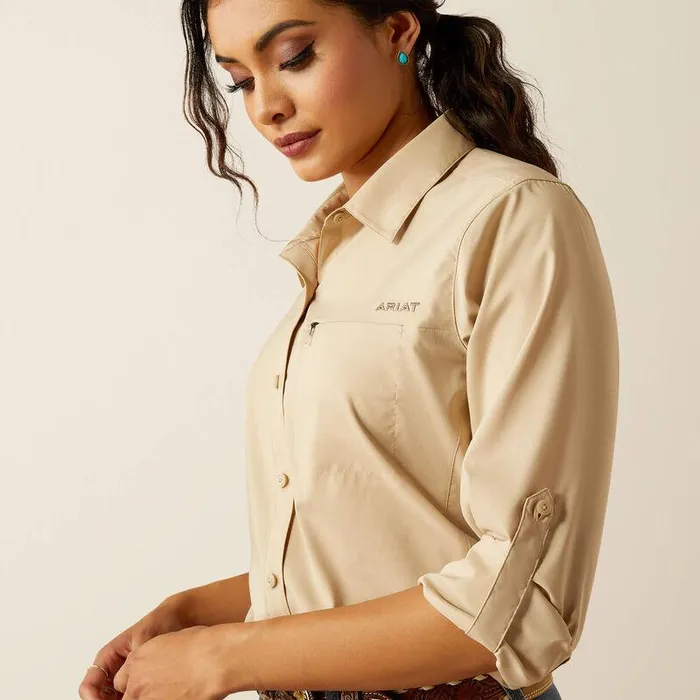 Women TShirts and Tops Ariat VentTEK Stretch Shirt White Pepper Women TShirts and Tops Ariat VentTEK Stretch Shirt White Pepper
