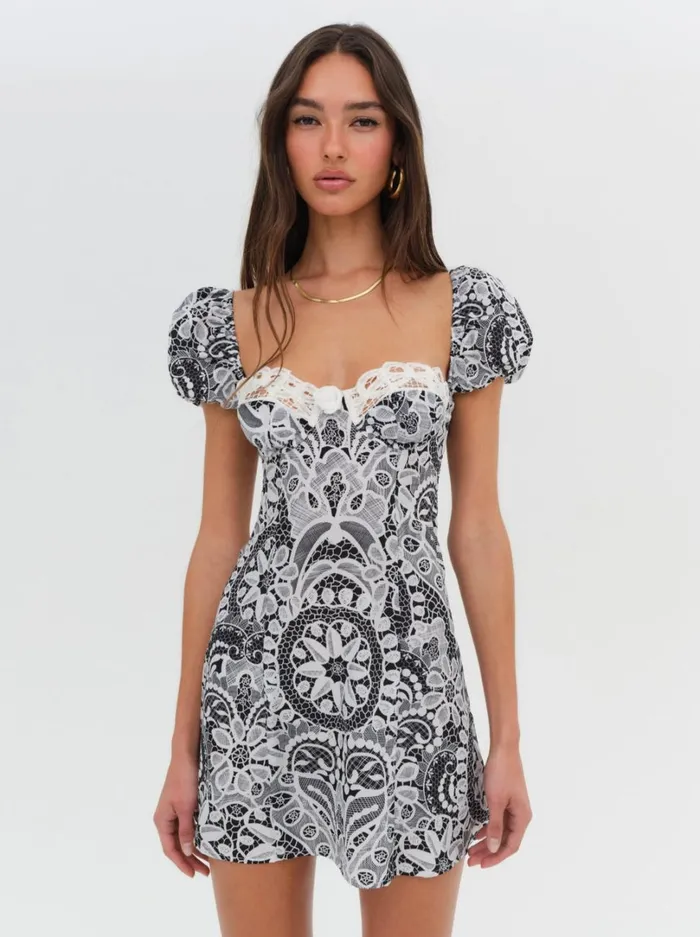 Women Taylor Mini Dress Black For Love and Lemons Dresses