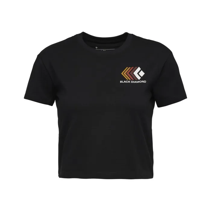 Women Tees and Tanks Black Diamond Faded Crop Tee