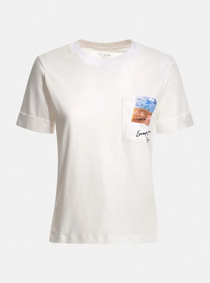 Women Tees and Tanks GUESS Eco White Gisela Tshirt Women Tees and Tanks GUESS Eco White Gisela Tshirt