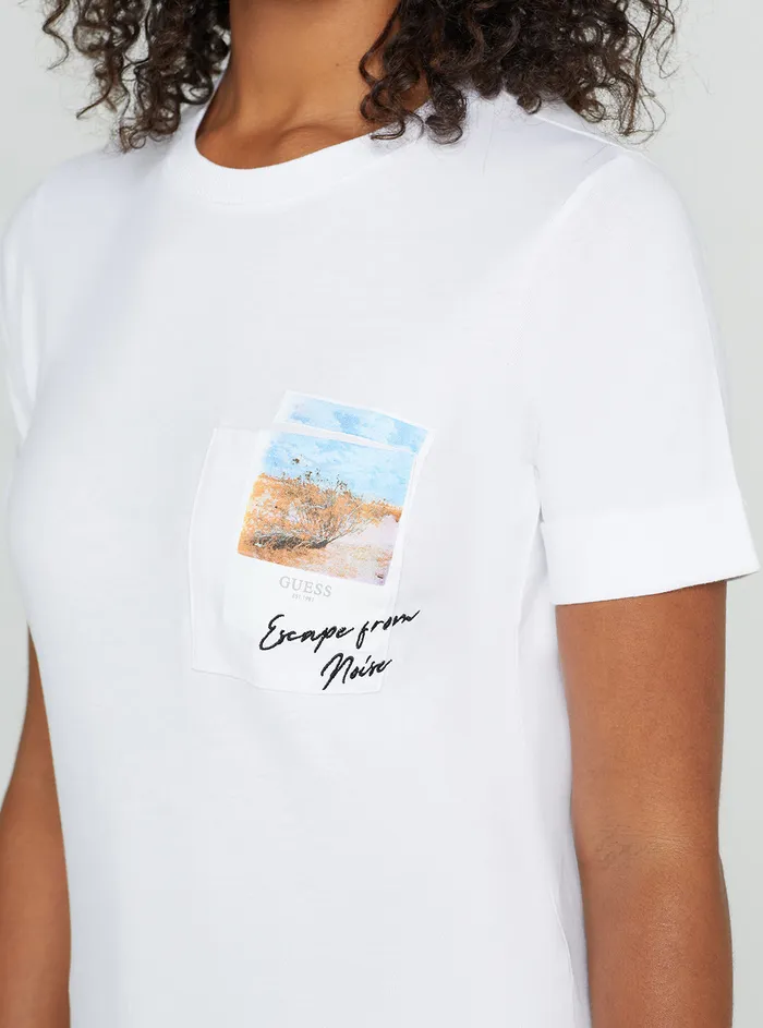 Women Tees and Tanks GUESS Eco White Gisela Tshirt Women Tees and Tanks GUESS Eco White Gisela Tshirt