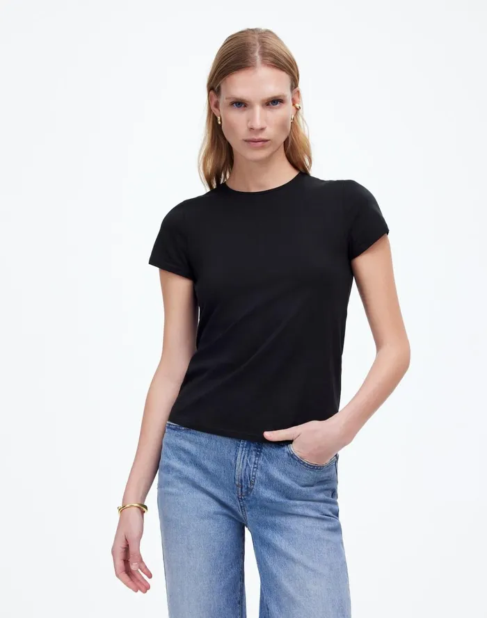 Women Tees Madewell Essential Fit Tee Jet Black