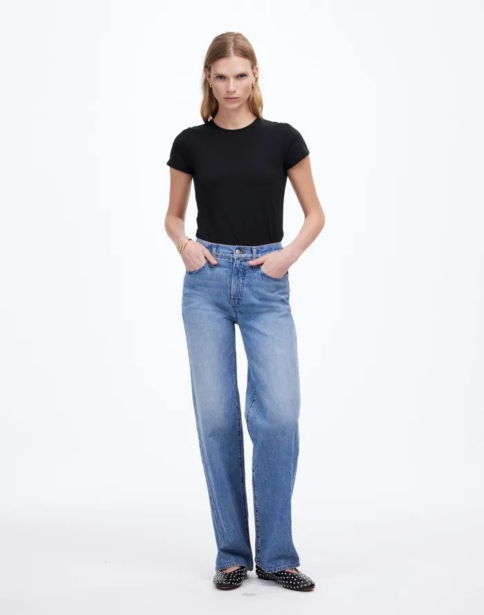 Women Tees Madewell Essential Fit Tee Jet Black