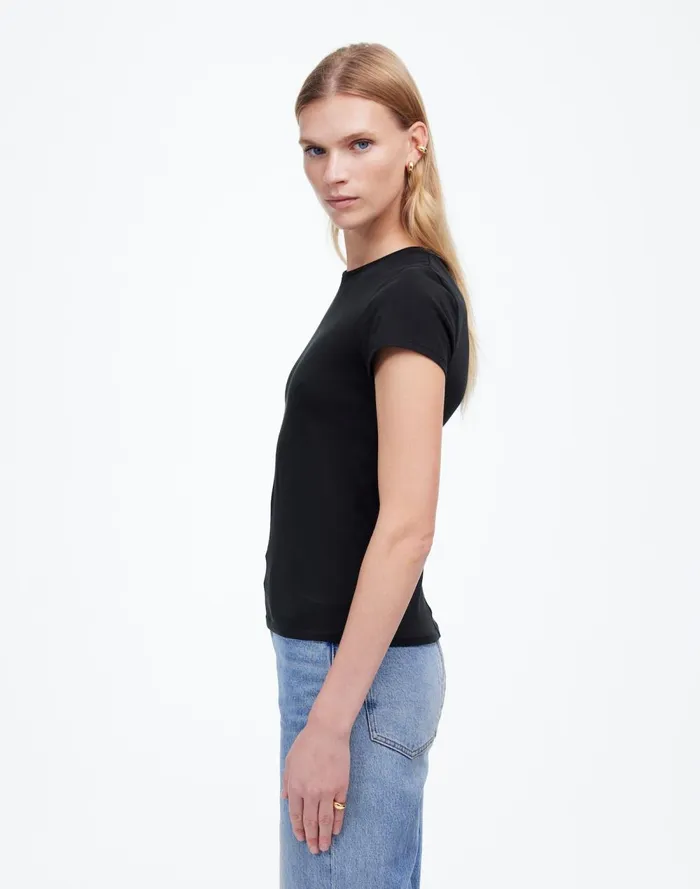 Women Tees Madewell Essential Fit Tee Jet Black