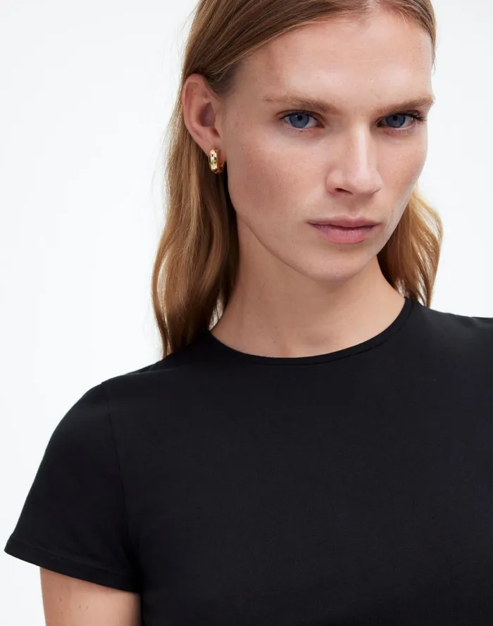 Women Tees Madewell Essential Fit Tee Jet Black