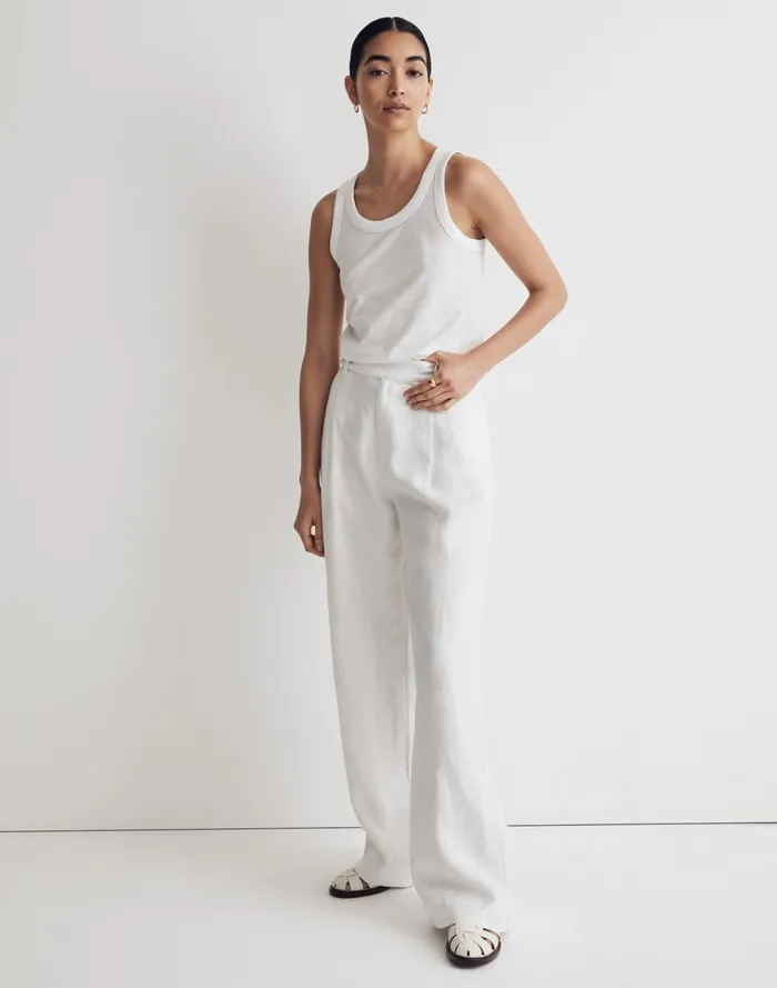 Women Tees Madewell Whisper Cotton Scoopneck Tank Top Optic White