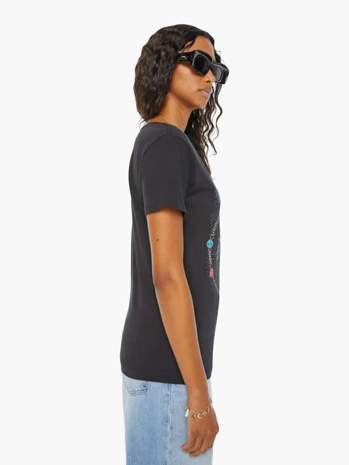 Women Tees Tanks Mother Denim Gemini Zodiac Tee Black