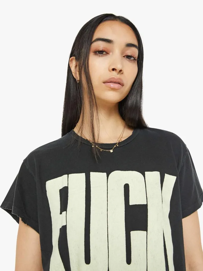 Women Tees Tanks Mother Denim Soundgarden Tee Black charcoal