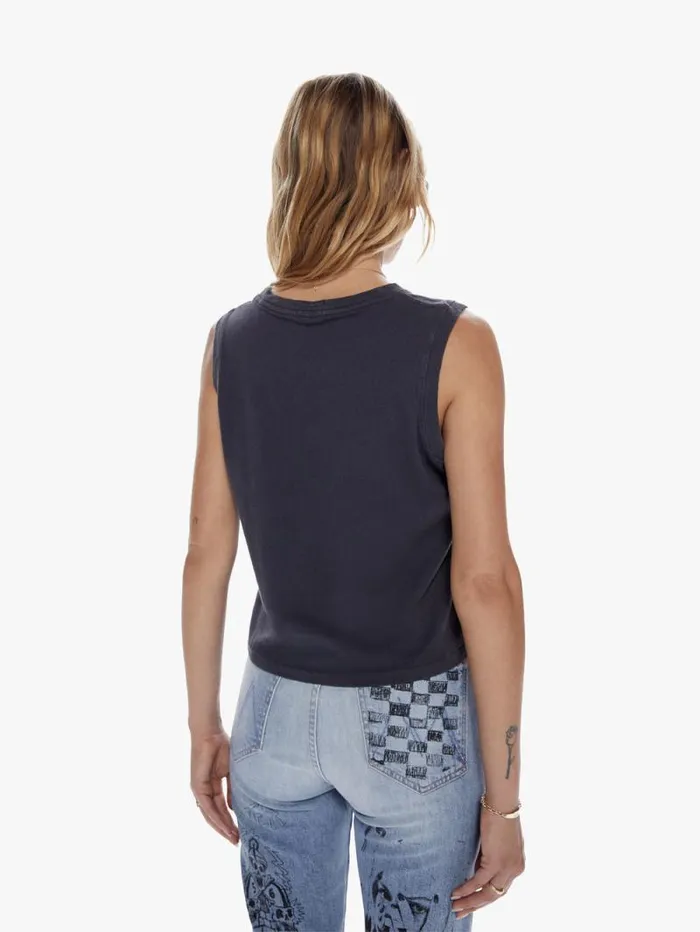 Women Tees Tanks Mother Denim The Strong And Silent Type Black