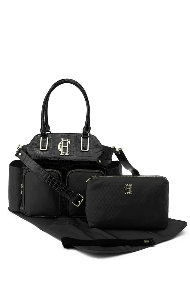 Women Thames Changing Bag Black Monogram Holland Cooper Bags