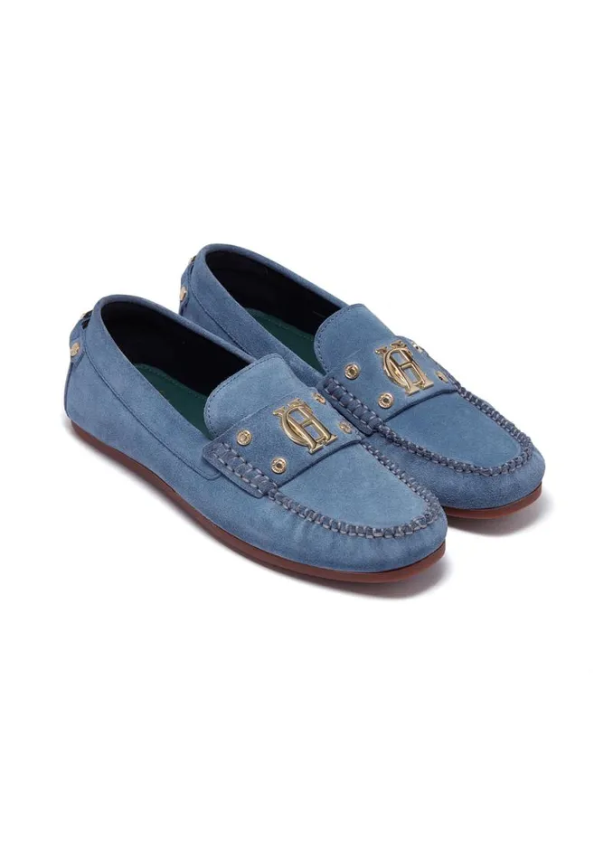 Women The Driving Loafer Soft Blue Holland Cooper Loafers Women The Driving Loafer Soft Blue Holland Cooper Loafers