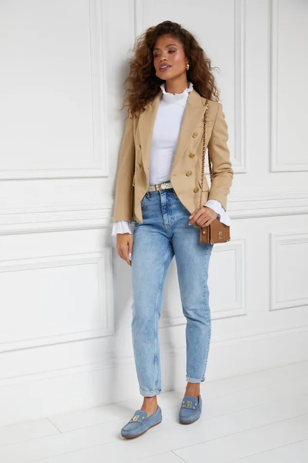 Women The Driving Loafer Soft Blue Holland Cooper Loafers Women The Driving Loafer Soft Blue Holland Cooper Loafers