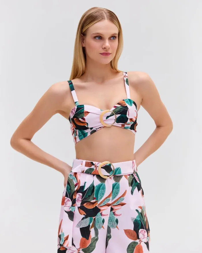 Women Tops and Bodysuits PatBO Magnolia Bralette Top FINAL SALE Chalk Pink