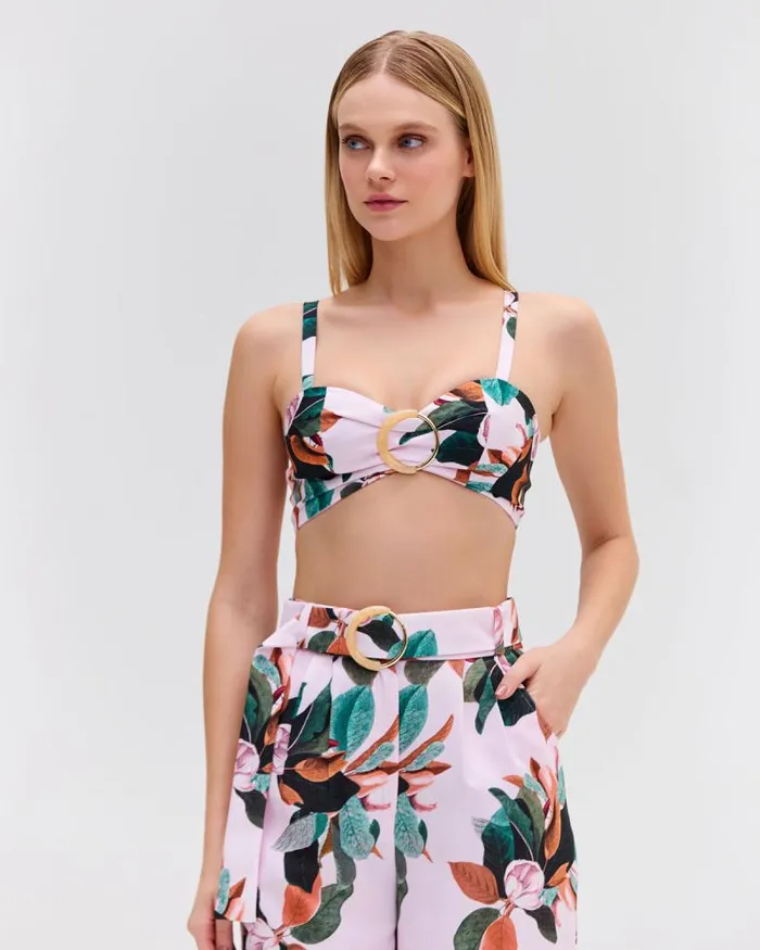 Women Tops and Bodysuits PatBO Magnolia Bralette Top FINAL SALE Chalk Pink