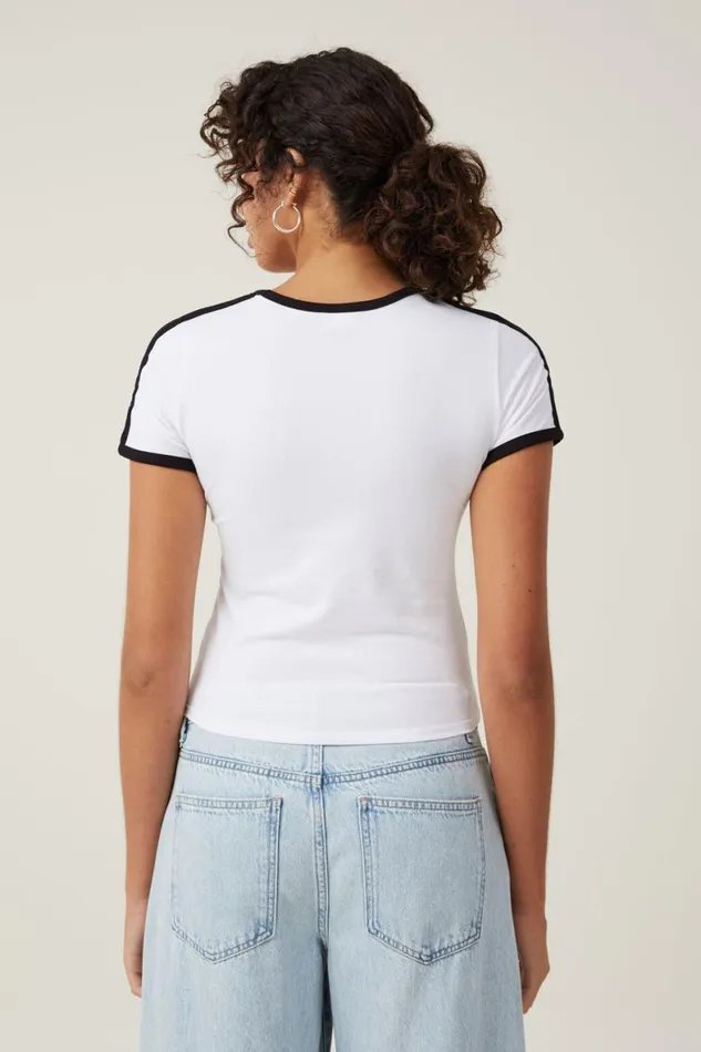 Women Tops Cotton On Billi Crew Neck Tee White