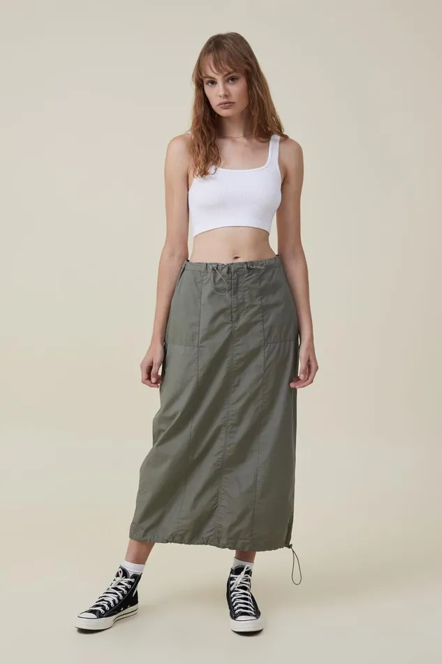 Women Tops Cotton On Seamless Abbie Micro Crop Tank White
