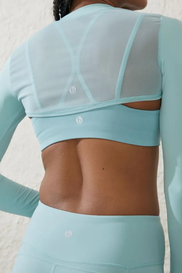 Women Tops Cotton On Ultra Luxe Mesh Shrug Sea Glass
