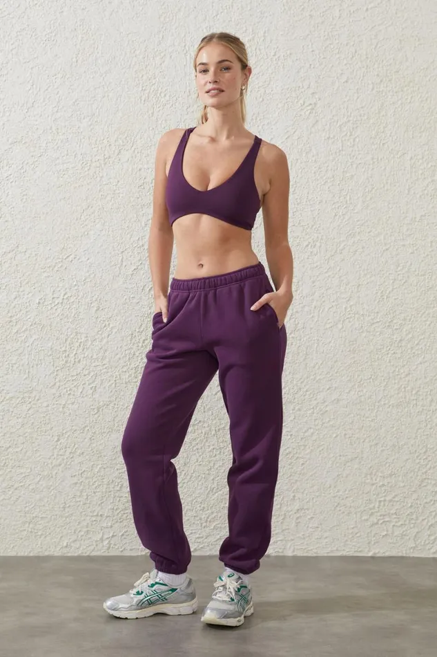 Women Tops Cotton On Ultra Soft Plunge Front Crop Pickled Beet